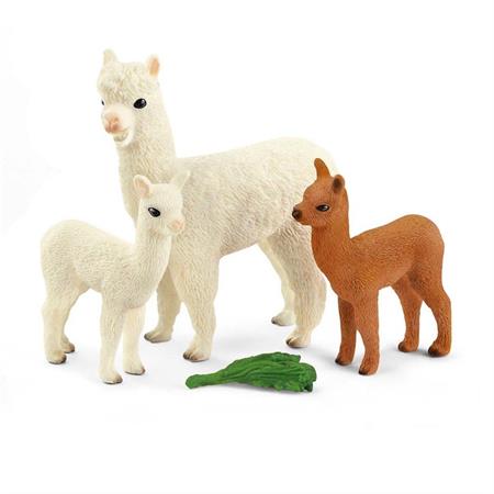 ALPACA Sæt med mor og to unger fra Schleich