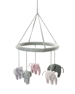 Uro med strikkede elefanter i rosa fra Smallstuff